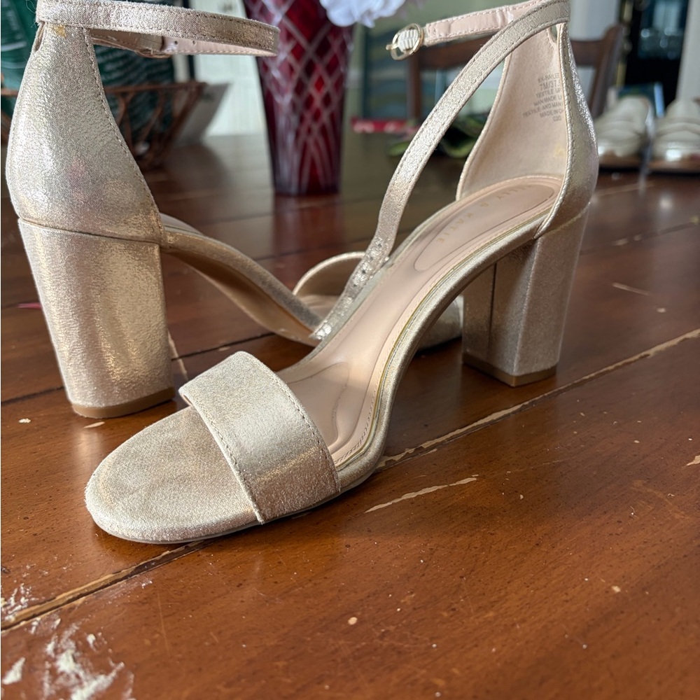 Kelly & Katie Shimmering Gold Heels
